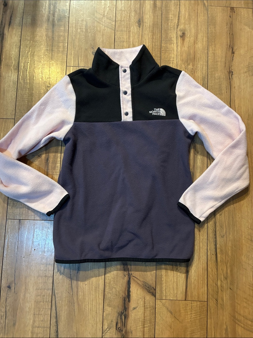 The North Face Kids Fleece Pullover - Black & Light Pink